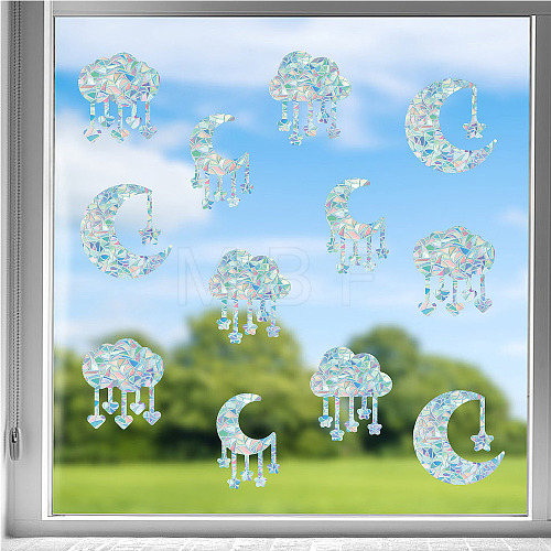 Waterproof PVC Colored Laser Stained Window Film Static Stickers DIY-WH0314-087-1