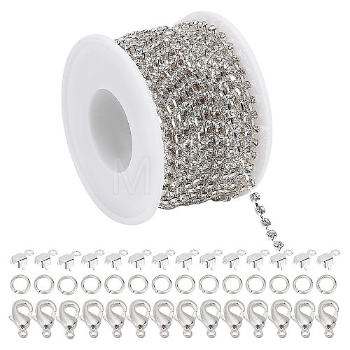 DIY Tennis Chain Bracelet Necklace Making Kit DIY-CN0002-17-1