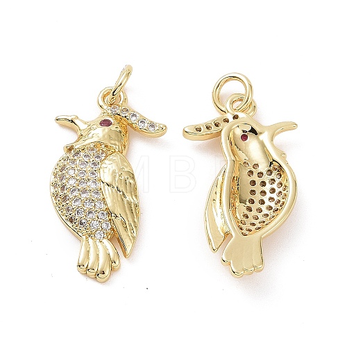 Brass Micro Pave Cubic Zirconia Pendants ZIRC-I063-36G-1