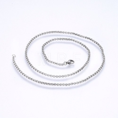 304 Stainless Steel Cable Chain Necklaces NJEW-P226-02P-01-1
