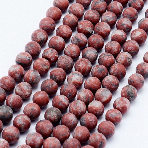 Natural Sesame Jasper/Kiwi Jasper Beads Strands G-F518-23-8mm-1