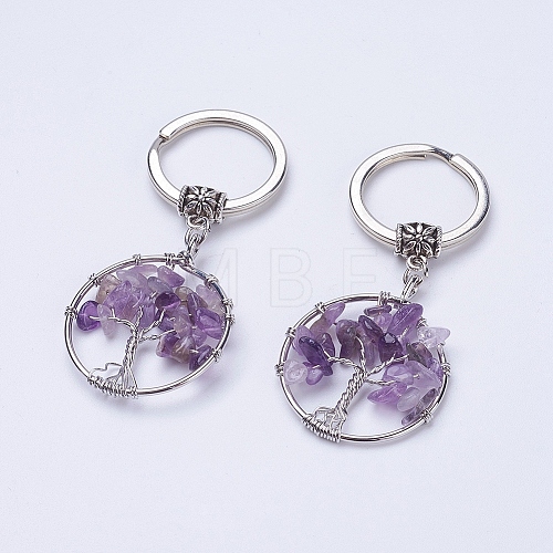 Natural Amethyst Keychain KEYC-E023-03H-1