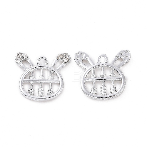 Alloy Crystal Rhinestone Pendants ALRI-H004-29P-1