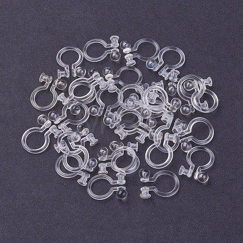 Eco-Friendly Plastic Clip-on Earring Findings X-KY-P005-02-1