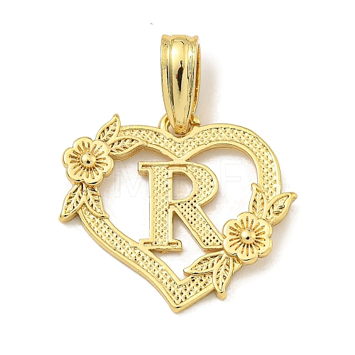 Heart Brass Pendants KK-I714-04G-R-1