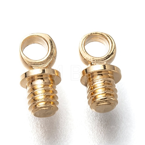 Brass Cup Pearl Peg Bails Pin Pendants KK-H759-32G-1