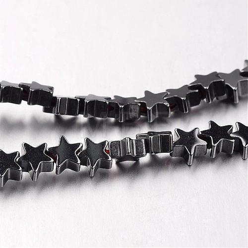 Non-magnetic Synthetic Hematite Bead Strands G-F300-24A-09-1