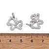 SHEGRACE Brass Micro Pave Clear Cubic Zirconia Charms XGRQ4S052-749P-3