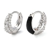 Brass Micro Pave Clear Cubic Zirconia Hoop Earrings for Women EJEW-S234-07P-01-1