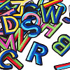 26Pcs Letter A~Z Two Tone Computerized Embroidery Cloth Iron on/Sew on Patches PATC-TA0001-47-3