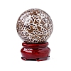 Natural Fish Roe Stone Crystal Ball Display Decorations PW-WG52652-02-3