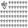 80Pcs Tibetan Style Alloy Pendants TIBE-DC0001-22-1