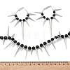 Alloy Punk Spiked Choker Necklace & Hoop Earrings Sets SJEW-C008-02P-3