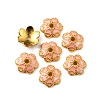 6-Petal Alloy Enamel Bead Caps ENAM-WH0063-02C-2