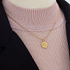 Bohemian 304 Stainless Steel Embossed Flower Pendant Necklaces for Women WG2EB36-01-4