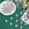 40Pcs Alloy Rhinestone Shank Buttons BUTT-ME0001-28S-4