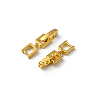 Brass Fold Over Clasps KK-WH0046-51G-2