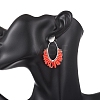 Brass Dangle Stud Earrings EJEW-MZ00696-01-4
