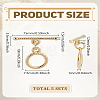 5Bags Eco-friendly Brass Toggle Clasps KK-LP0004-32-2