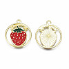 Alloy Enamel Pendants ENAM-S126-102-A-RS-1