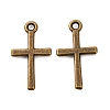 Cross Tibetan Style Alloy Pendants TIBEP-R344-21AB-FF-1