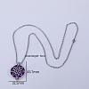 Alloy Hollow Flower Diffuser Locket Pendant Necklaces with Purple Velvet Aromatherapy Tablets Inside ZC3163-4