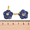 Dyed Natural Lapis Lazuli Carved Pendants G-A315-01G-04-3