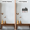 Wood & Iron Wall Mounted Hook Hangers HJEW-WH0055-133-5