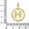 Brass Micro Pave Clear Cubic Zirconia Pendants KK-L253-17G-H-3