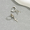 304 Stainless Steel Hoop Dangle Earrings for Women WY8990-2