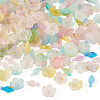 200Pcs 2 Styles Acrylic Leaf Charms & Flower Bead Caps Sets MACR-TA0002-91-3