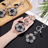 Sports Theme Resin Rhinestone Football Keychains KEYC-WH0003-34P-3