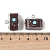 Vintage Opaque Resin Pendants RESI-G129-04-3