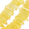 Natural Dyed Quartz Pointed Stick Beads Strands G-G791-15-2