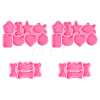  2Pcs 2 Styles Cat/Heart/Dog Bone Shape DIY Pendant Silicone Molds DIY-TA0005-61-2