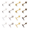 Brass Stud Earring Findings KK-TA0007-78-11