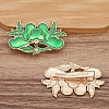 Flower Alloy Enamel Alligator Hair Clips PW-WG27385-08-1