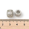 Brass Micro Pave Cubic Zirconia European Beads KK-P297-05P-01-2