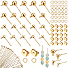 304 Stainless Steel Ball Post Stud Earring Findings & Flat Head Pins & Ball Head Pins & Eye Pin & Jump Rings STAS-BBC0010-38G-1