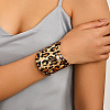 Leopard Print Pattern Alloy Cuff Bangles & Cuff Rings Sets WGB08C8-02-2