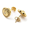 Cubic Zirconia Stud Earrings EJEW-G355-15G-2