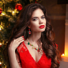 Christmas Star & Bell Alloy Pendant Necklaces & Charm Bracelets & Dangle Earrings SJEW-AN0001-15-4