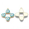 Eco-Friendly Alloy Enamel Pendants ENAM-N050-51-NR-2