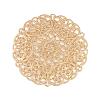 Brass Large Flower Filigree Findings KK-L056-01G-2