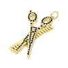Brass Micro Pave Cubic Zirconia Pendants KK-H270-04G-2