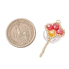 Glass Seed Beaded Tulip Pendants PALLOY-MZ01214-03-2