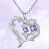 Alloy Rhinestone Pendant Necklaces WGF262C-01-1