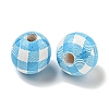 Printed Wood European Beads WOOD-G022-13K-2