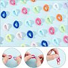 720Pcs 9 Colors Opaque Acrylic Linking Rings SACR-FH0001-07-4