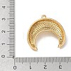 Brass Micro Pave Clear Cubic Zirconia Pendants CU-CBAC53C-05G-3